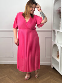 Fuchsia Plus Size Dress: Ophelie