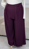 Pantalon prune coupe droite grande taille : Elie