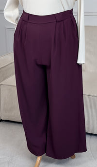 Pantalon prune coupe droite grande taille : Elie