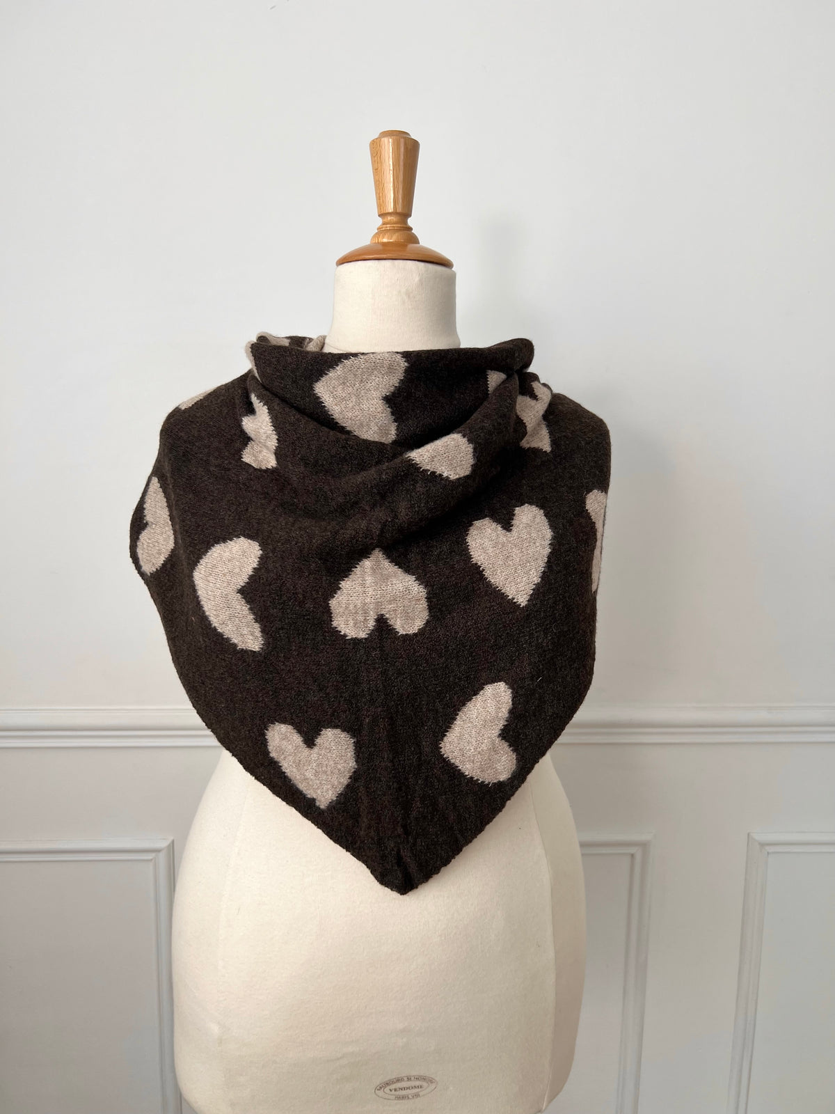 Écharpe triangle marron et taupe : Swan