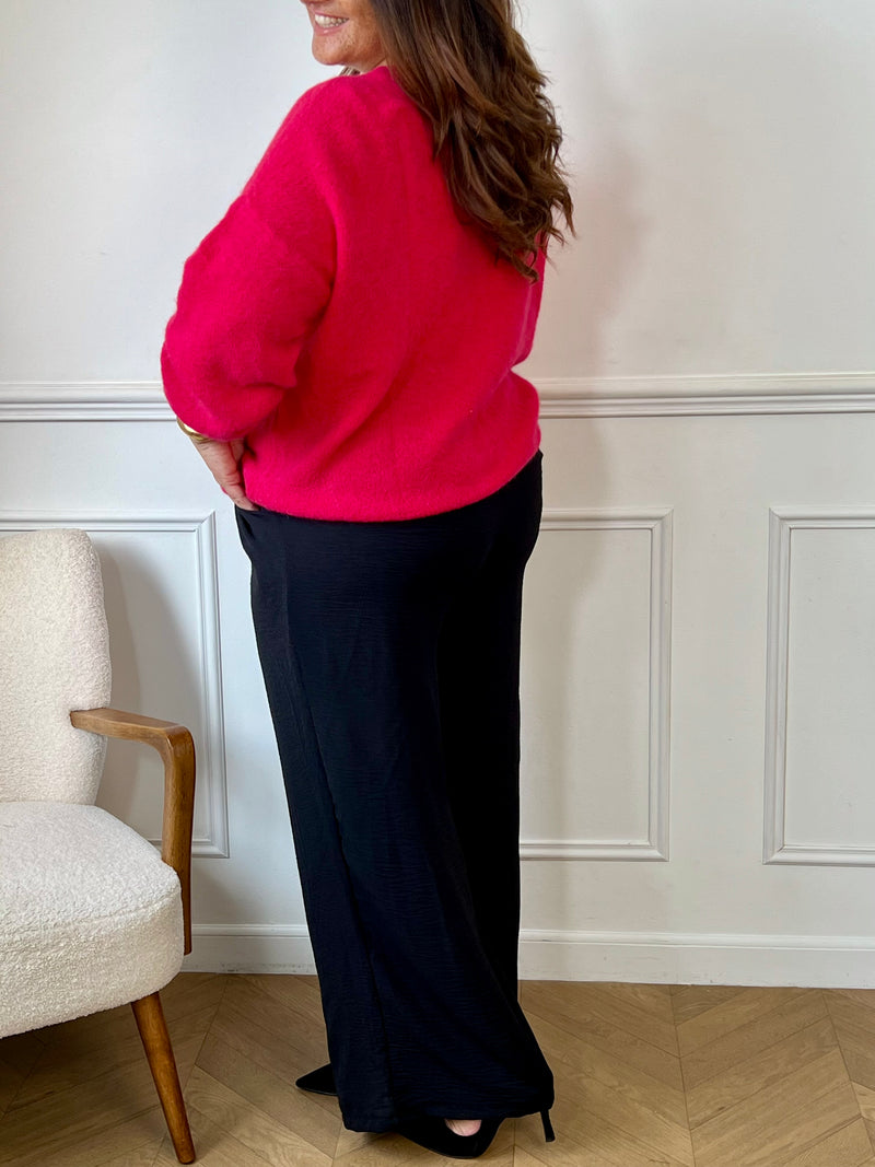 Gilet rouge Made in Italie curve : Caroline