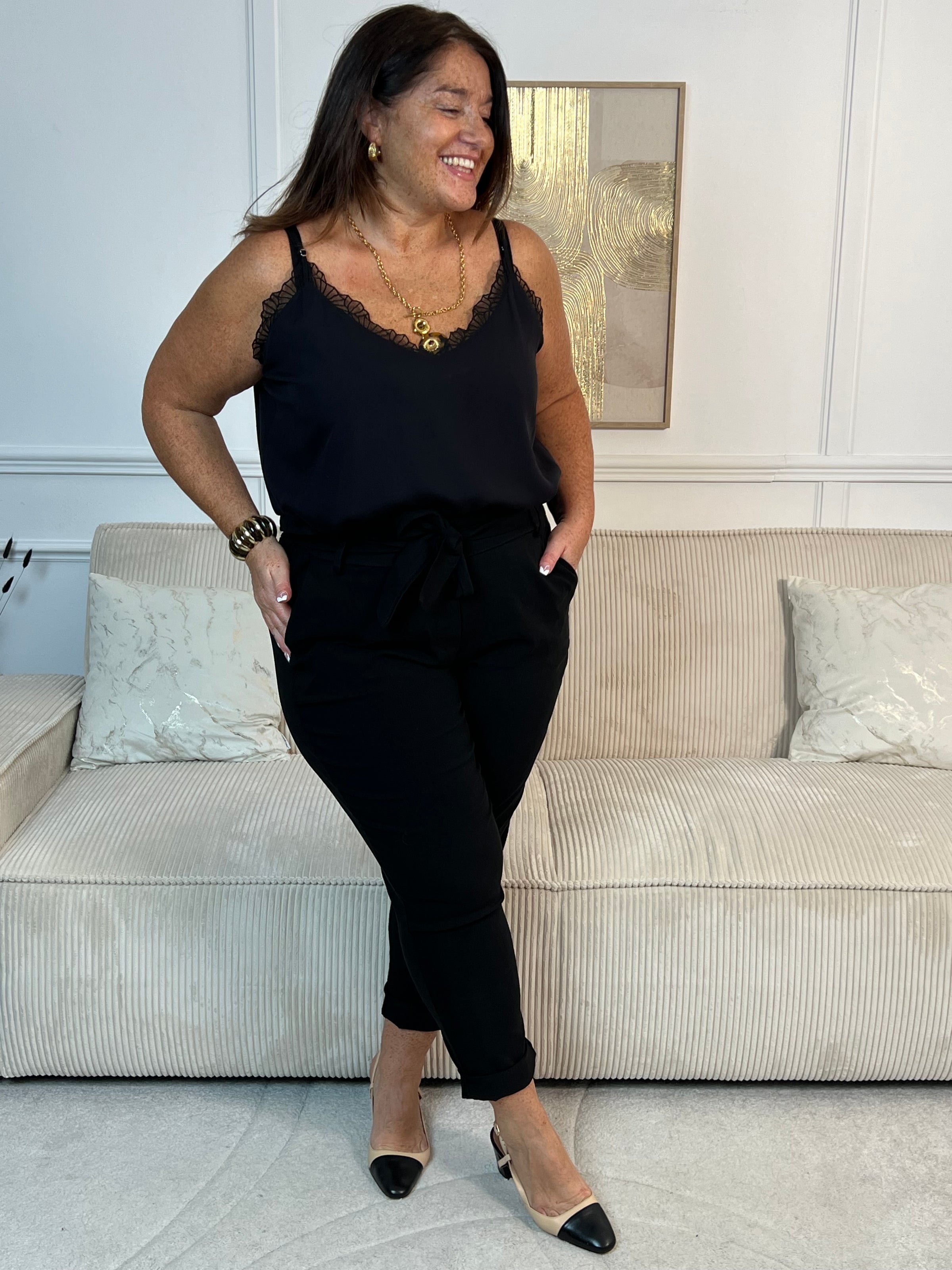 Pantalon noir Grande taille : Diego