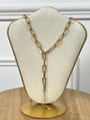 Collier long doré : Louise