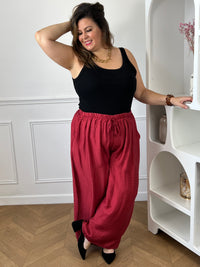 Pantalon rouge grande taille : Allys