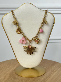 Collier doré et rose : Vaia