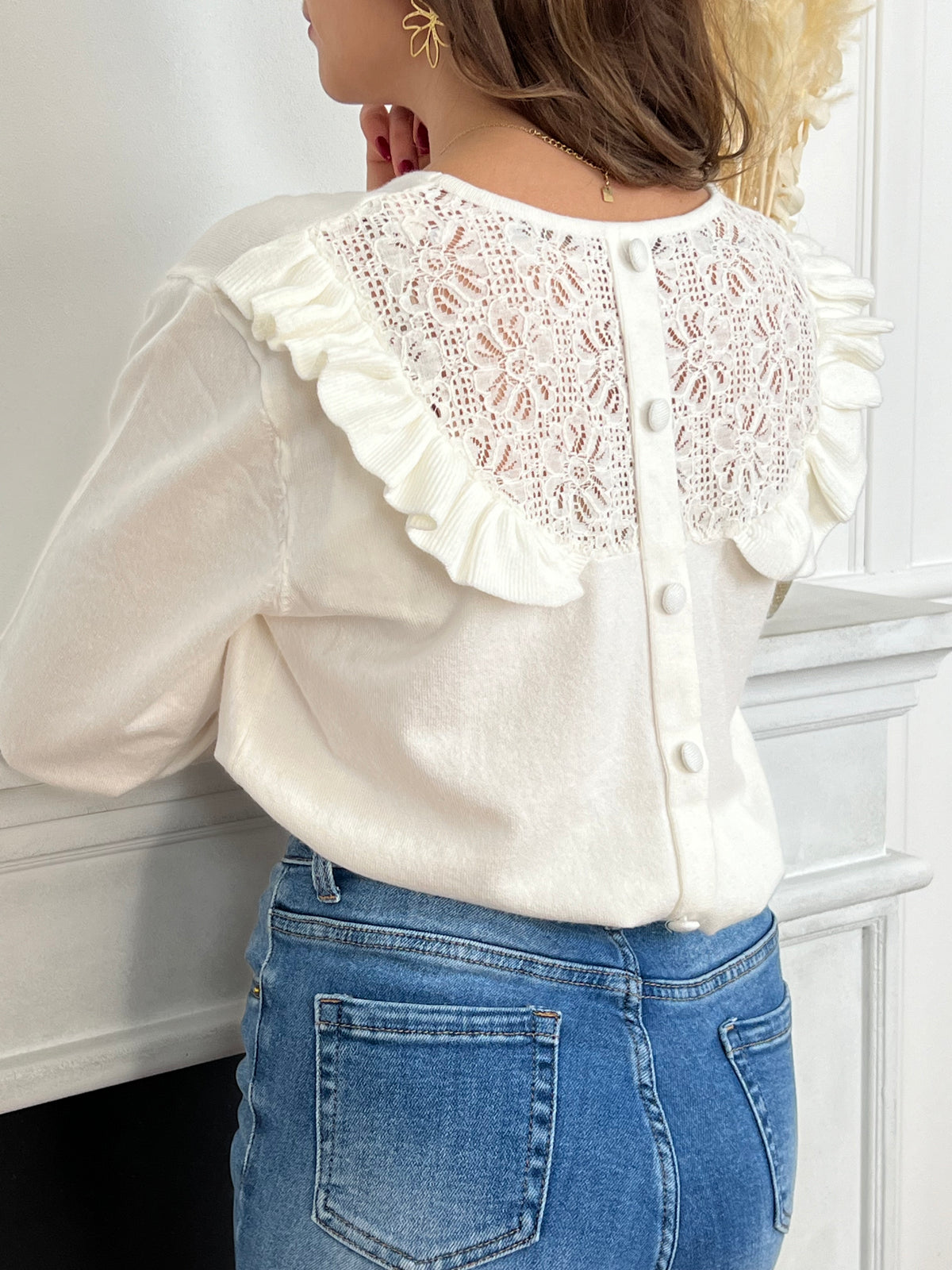 Pull blanc : Arya