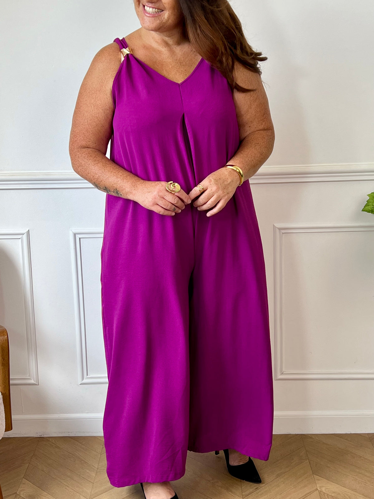 Combinaison magenta grande taille : Zeina