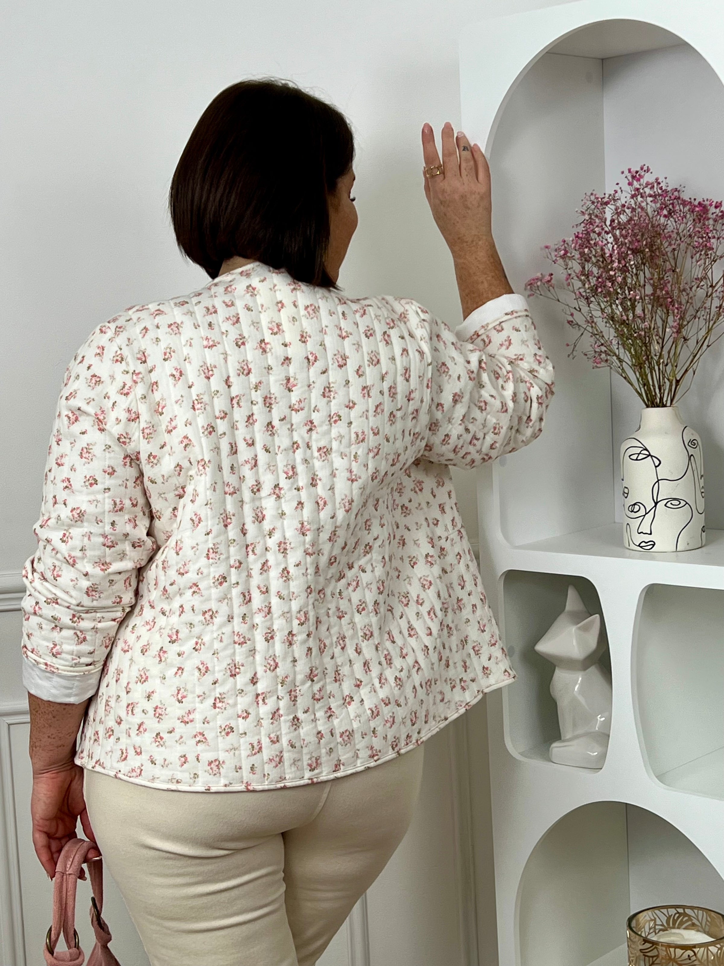 Beige cotton gauze jacket: Shane