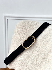 Black leather belt: Jules