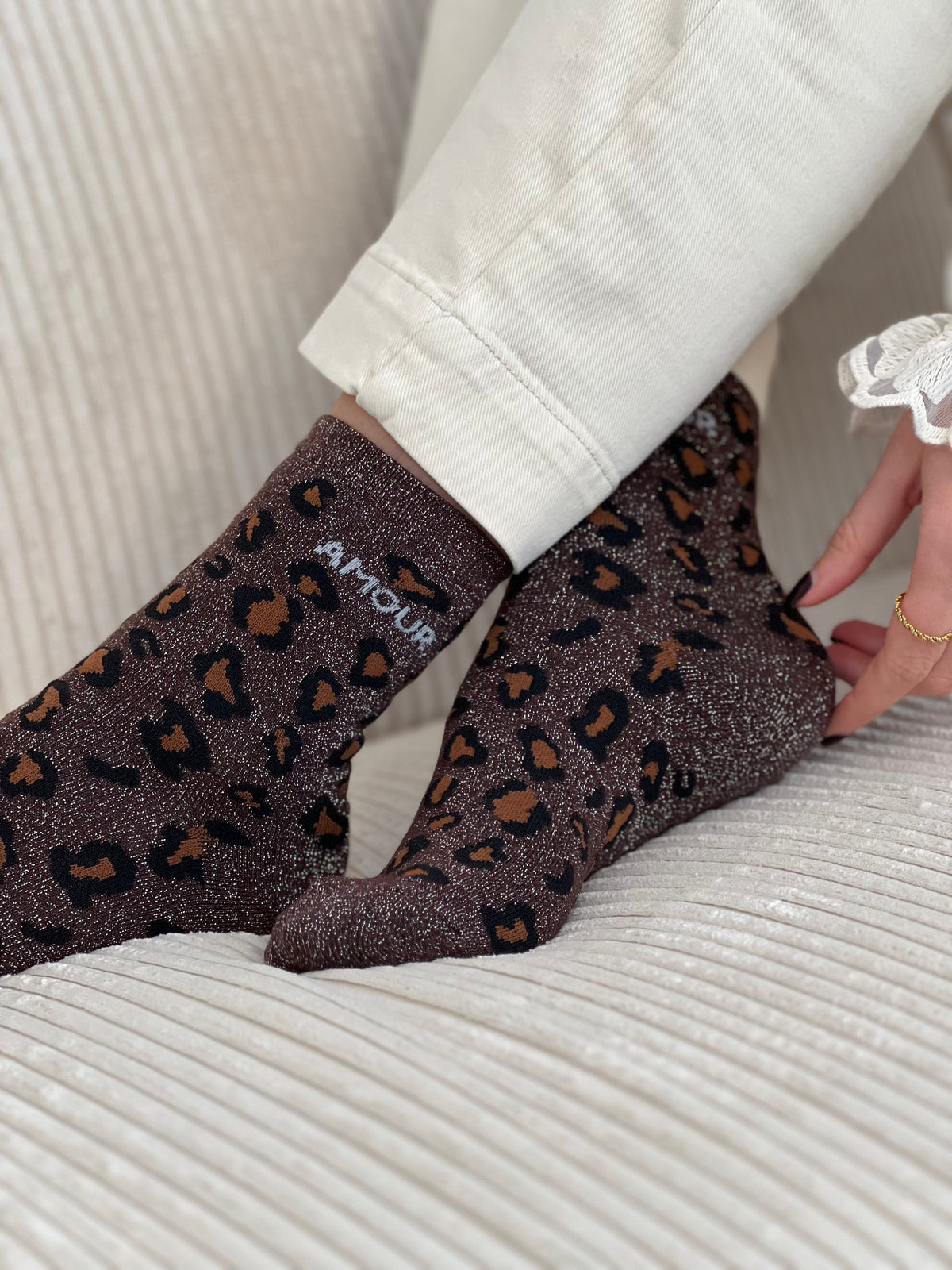 Chaussettes marron, camel et noir : Chausy