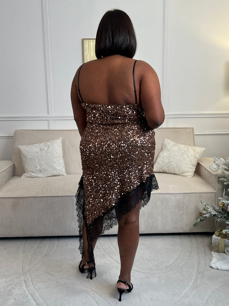 Robe festive à paillettes : Tania