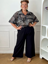 Chemise grise à motifs grande taille : Nova