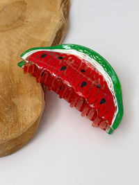 Red Hair Clip: Watermelon
