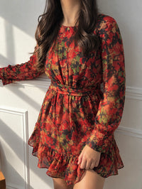 Kelia Printed Mini Dress
