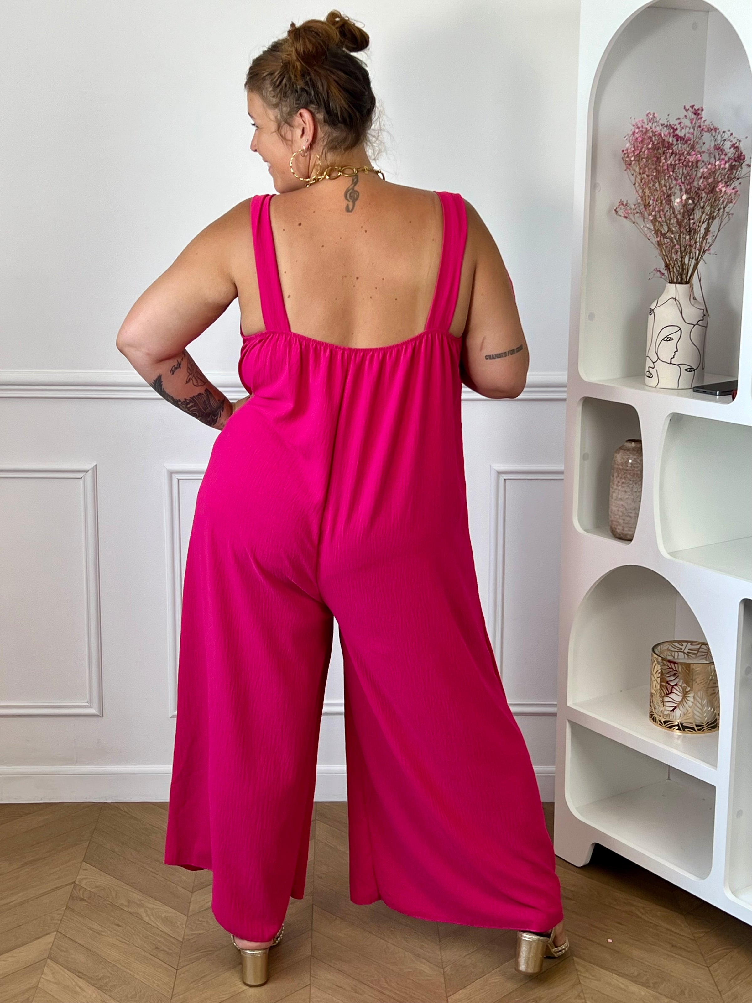 Combinaison fuchsia grande taille : Madeline