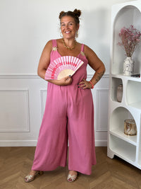 Combinaison longue curve rose pâle polyester coupe ample taille unique 44/48 Made in Italy – Loïcia
