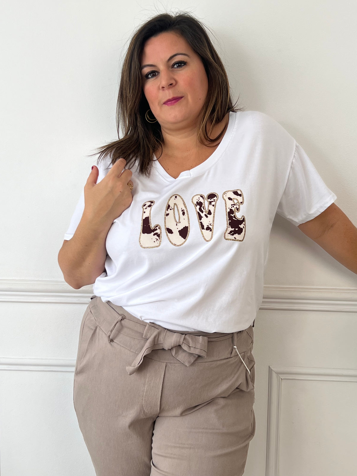 Tee-shirt écru grande taille: Evol