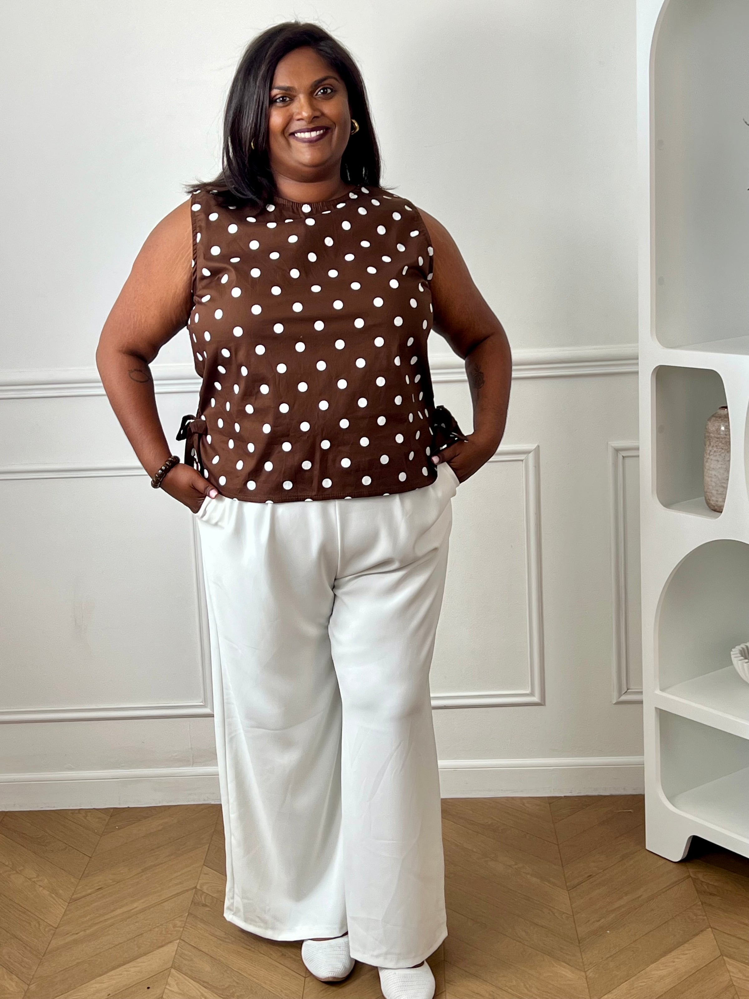 Blouse à pois grande taille : Elzée