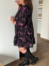 Robe courte à motifs violet Curve : Jolia