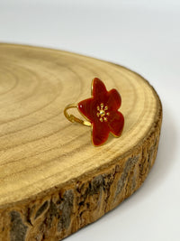 Bague dorée et terracotta : Nell