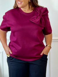 Tee-shirt bordeaux grande taille : Maho