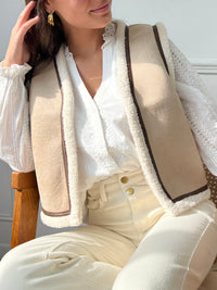 Veste sans manches beige : Alicie