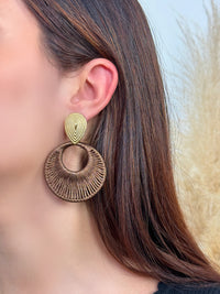 Boucles d'oreilles marrons : Besy - Loïcia