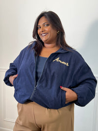 Veste bleue grande taille : Arlo