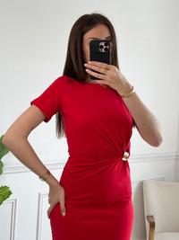 Robe longue rouge : Carla