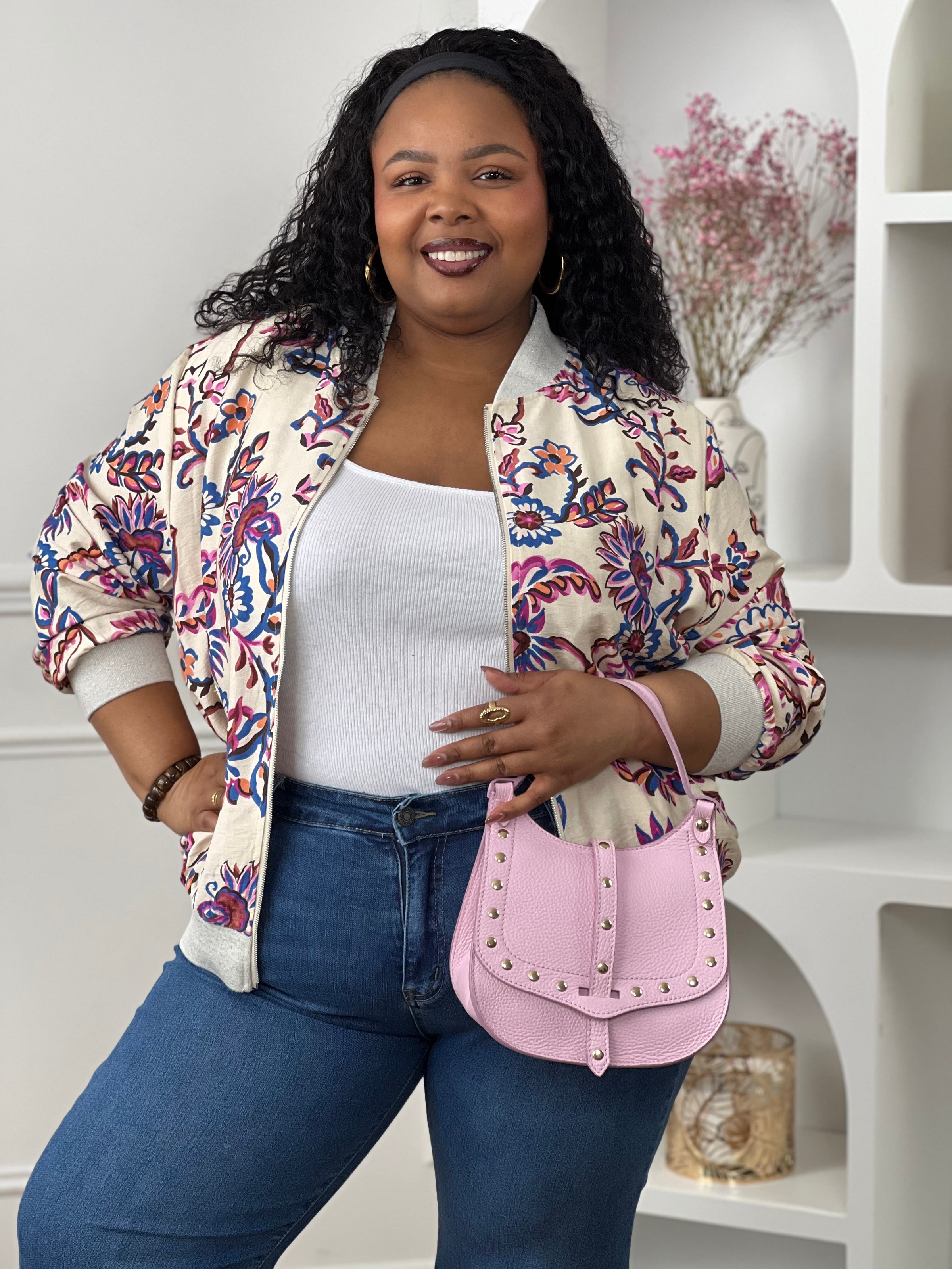 Plus size patterned jacket: Nae