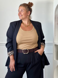 Blazer noir grande taille : Leonora