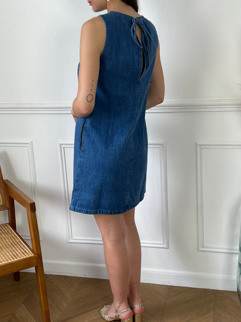 Robe courte en jean bleue : Helga