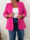 Blazer fuchsia grande taille : Lovana