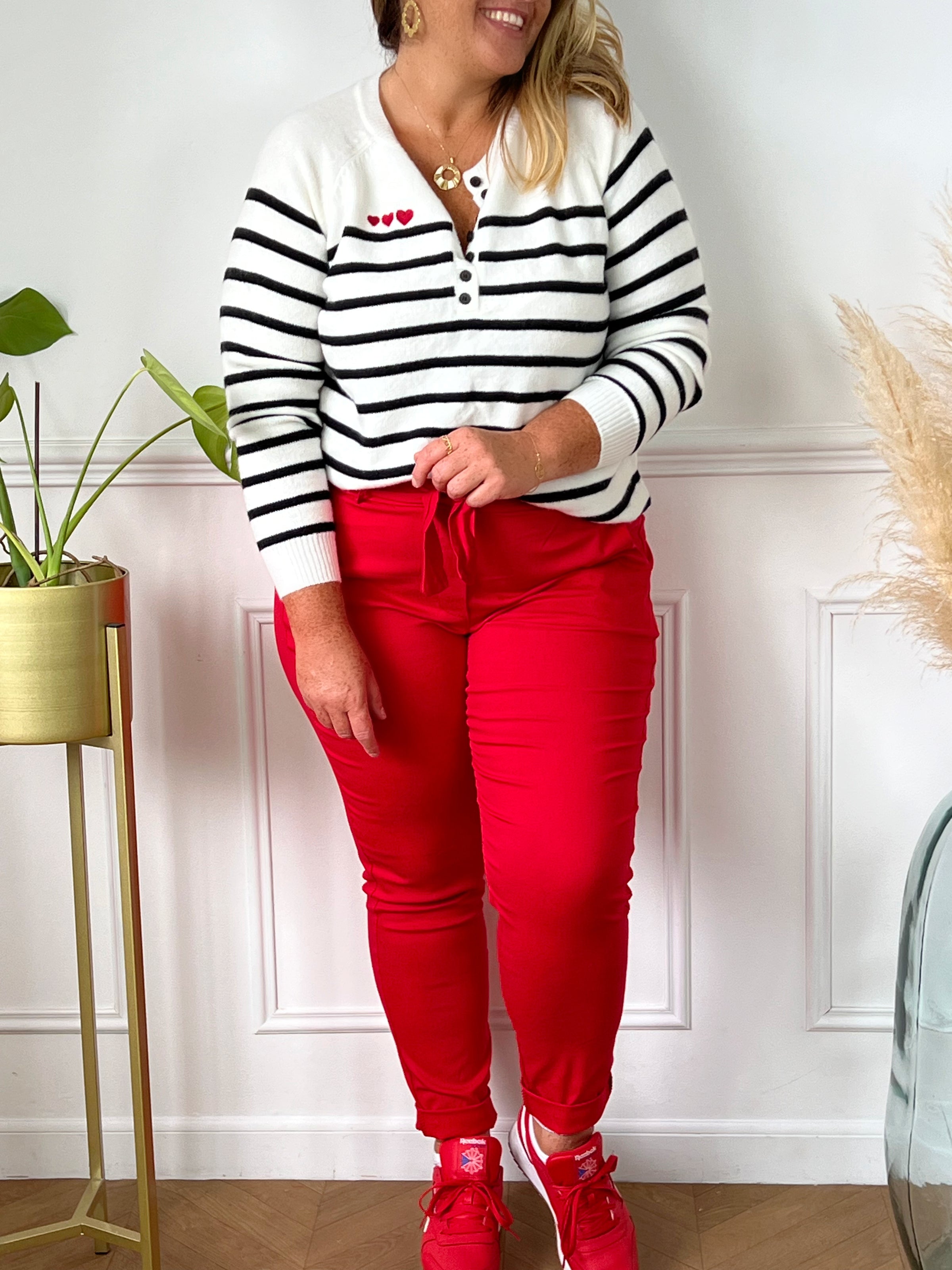 Pull reebok femme on sale rouge