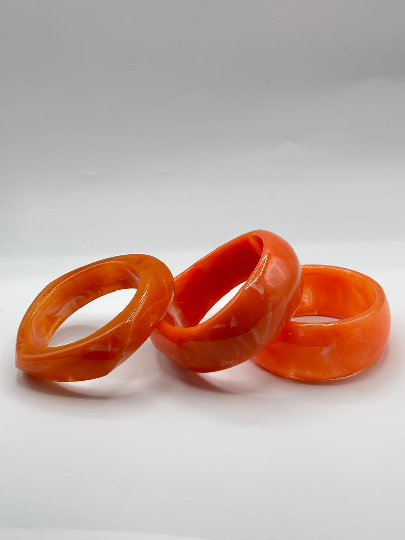 Lot de 3 bracelets orange : Aditya
