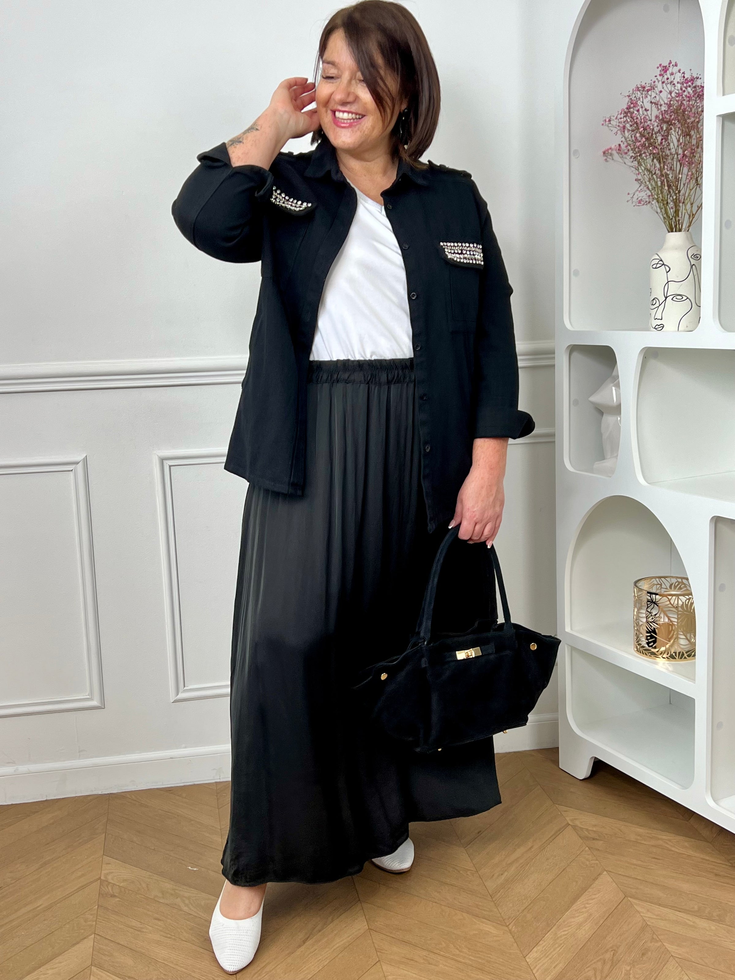 Veste noire grande taille : Misha