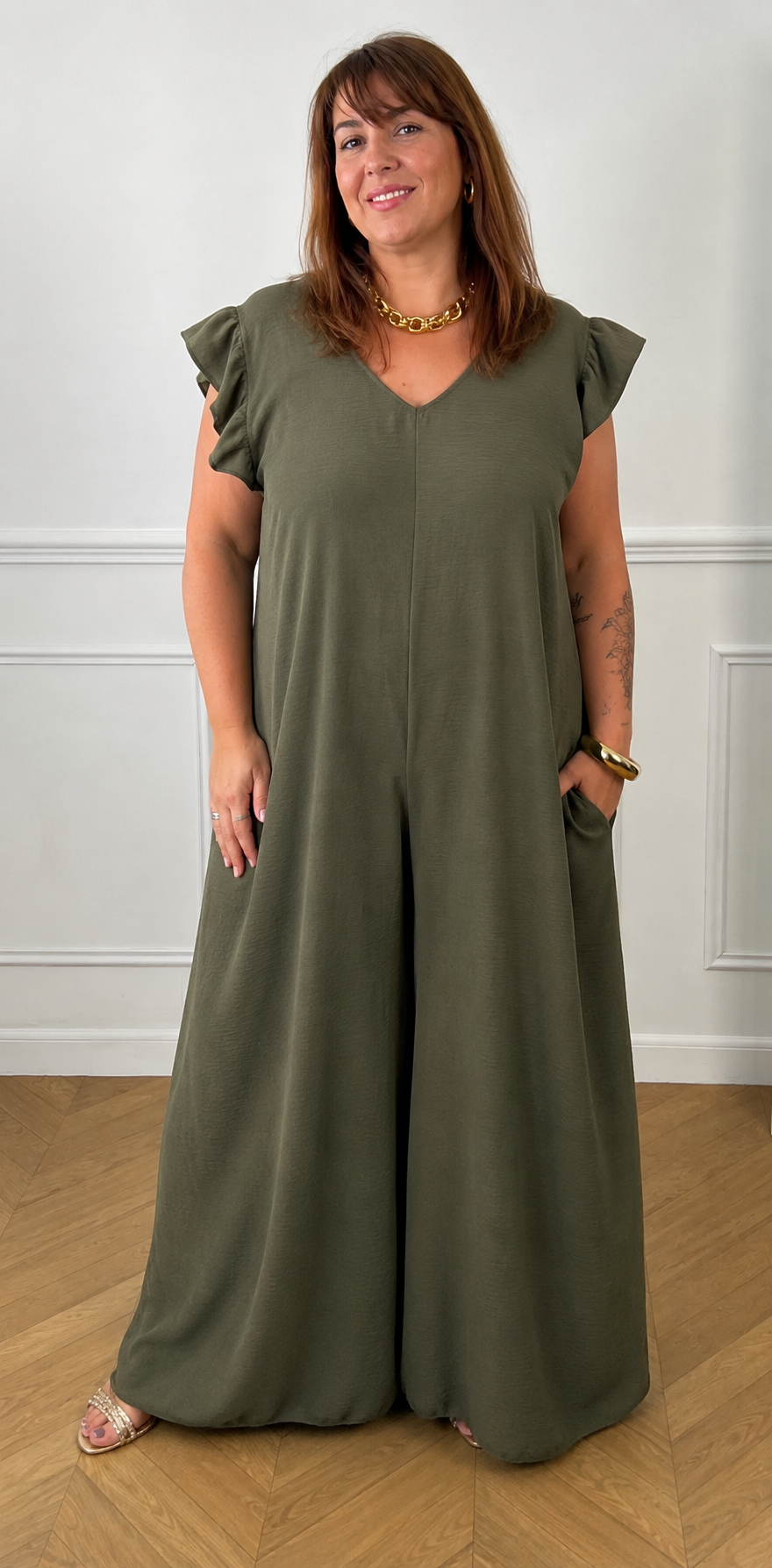 Combinaison kaki grande taille : Monaly