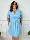 Robe courte bleue curve : Kayla