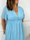 Robe courte bleue curve : Kayla