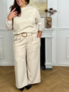 Pantalon beige coupe droite : Elie