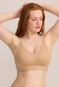 Soutien-Gorge nude festonné grande taille : Nolia