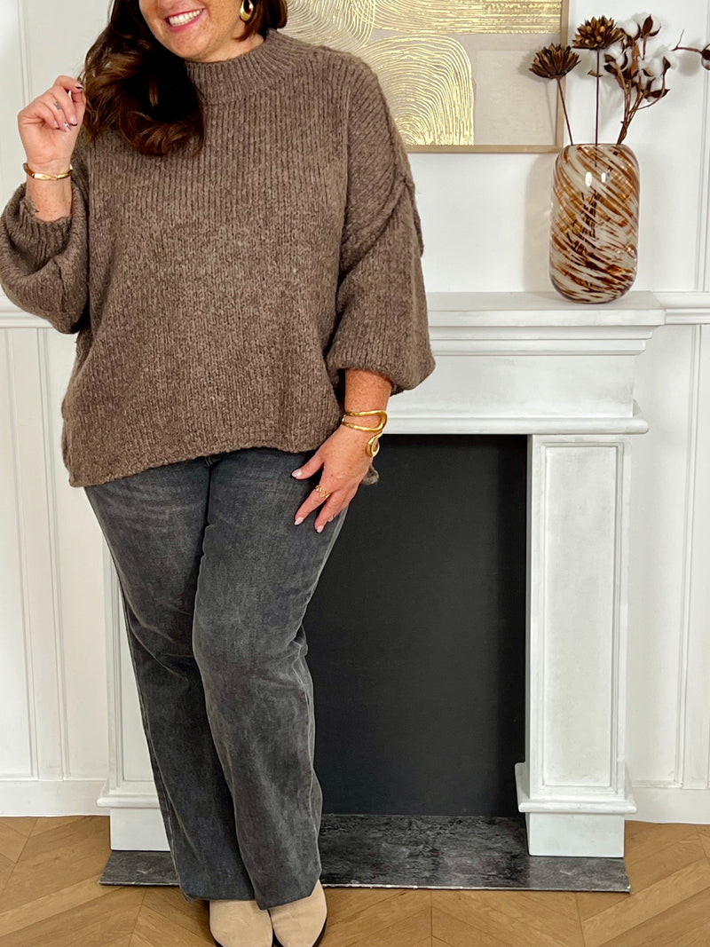 Chaleureux et confortable, ce pull épais en maille marron clair séduit par sa coupe ample et son toucher d’une douceur irrésistible. Facile à porter, il allie style décontracté et cocooning, idéal pour traverser la saison avec élégance et confort.