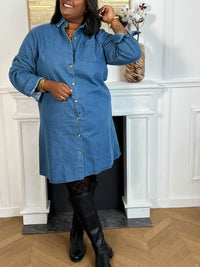 Robe en jean grande taille : Kella