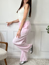 Pantalon rose gaze de coton : Jolina