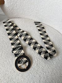 Ceinture beige et noire grande taille : Nelie