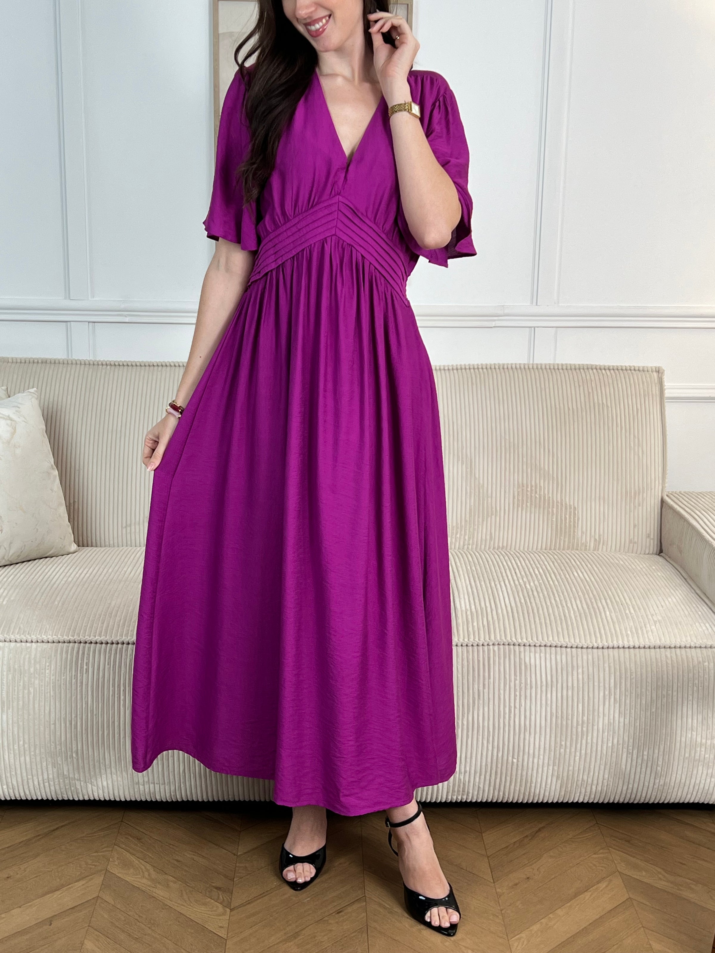 Robe longue violette : Kyra