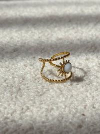 Bague écrue et dorée : Geva