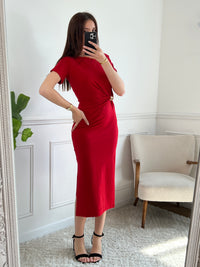 Robe longue rouge : Carla