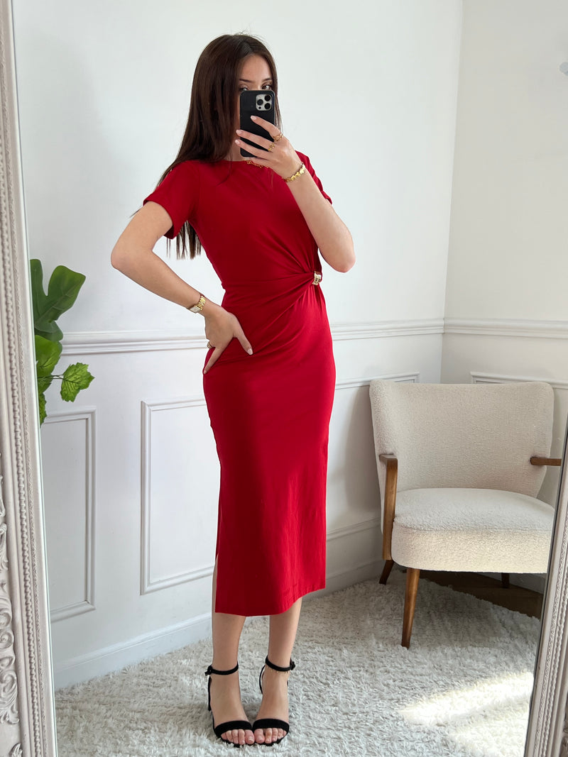 Robe longue rouge : Carla