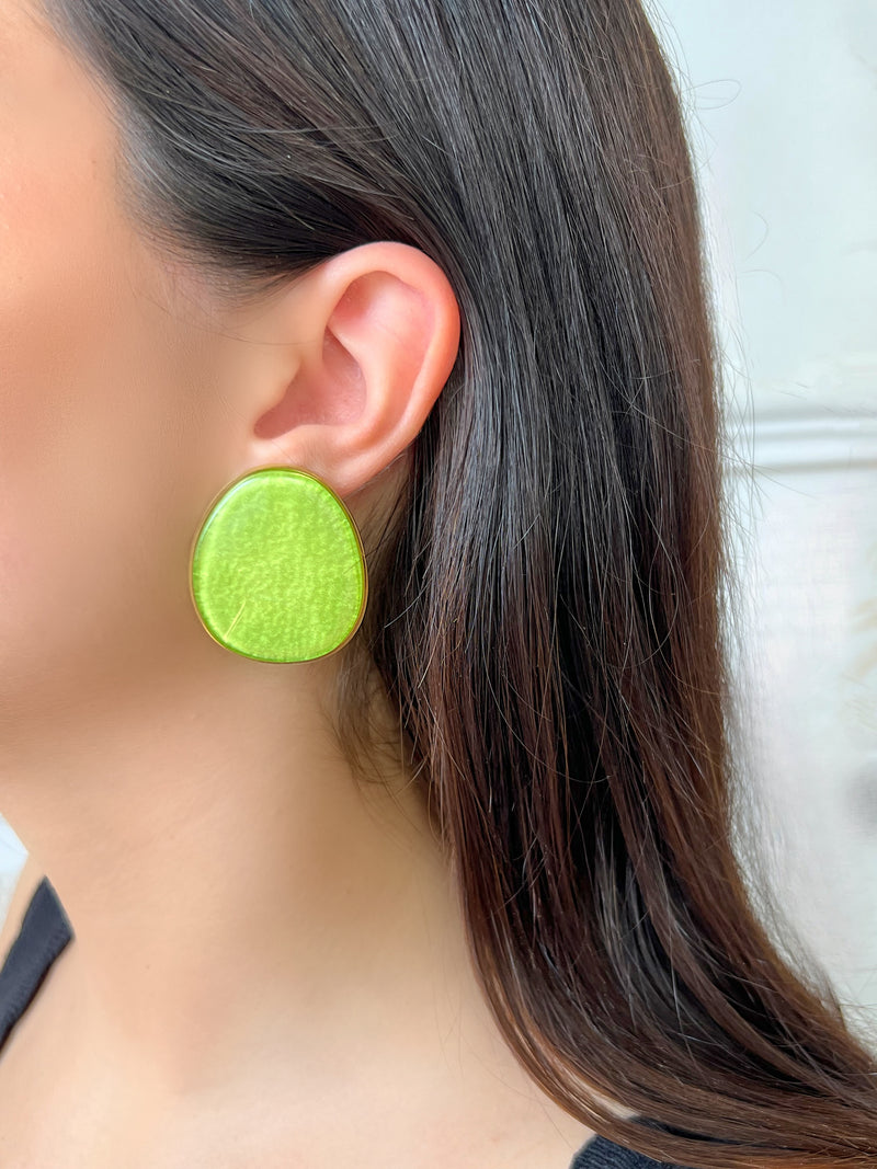 Boucles d'oreilles verte : Oria